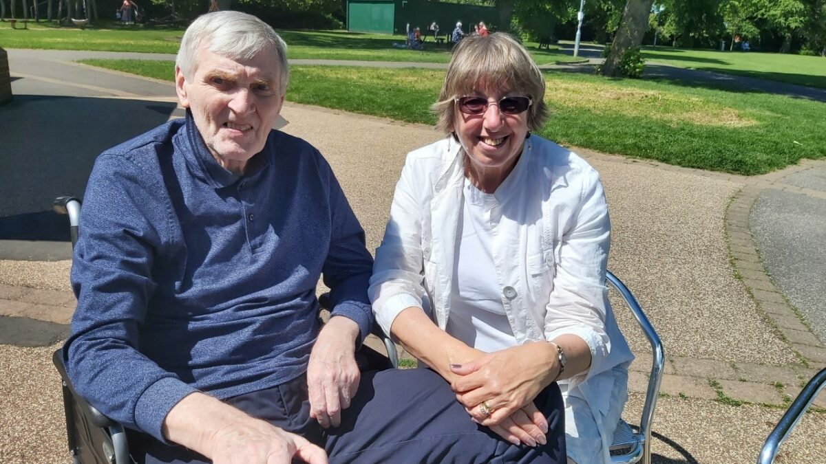 Christine Eagle, 71, with her husband, Arthur, 74